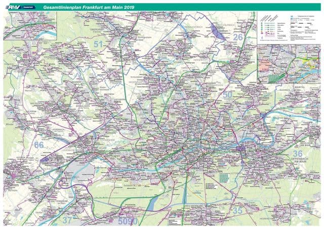 Karte des Frankfurter Busbahnhofs