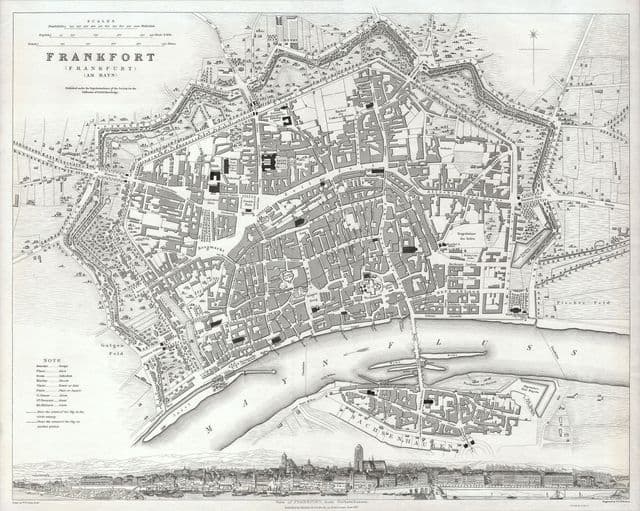 Historischer Stadtplan Frankfurt