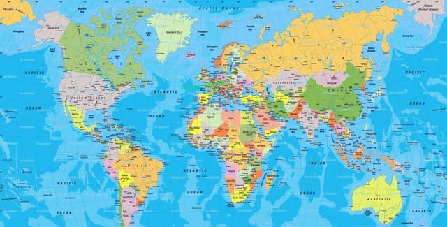 Standort Frankfurt auf der Weltkarte