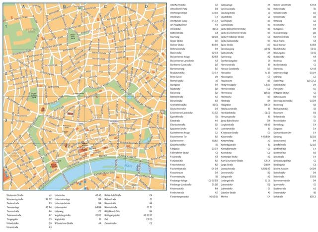 Frankfurter Straßenkarte